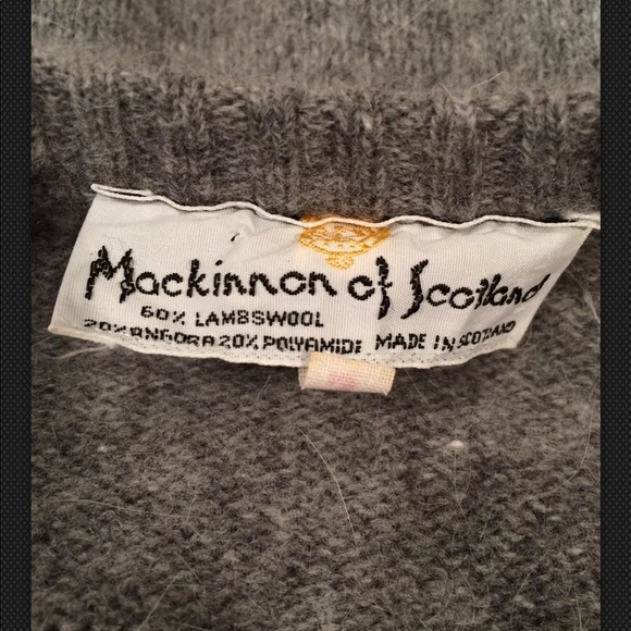MACKINNON OF SCOTLAND Lambswool Angora Gray Pink - Picture 5 of 5